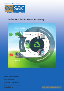Indicators for a circular economy