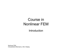 Course in Nonlinear FEM