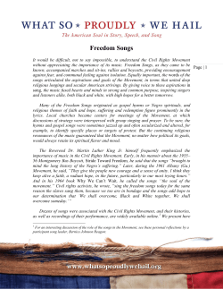 Freedom Songs - whatsoproudlywehail.org