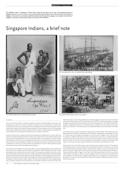 Singapore Indians, a brief note