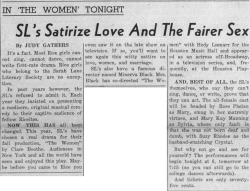 SLs Satirize Love And The Fairer Sex