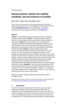 Nuclear polymer explains the stability, instability