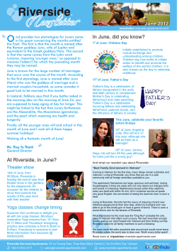 At Riverside, in June? In June, did you know?