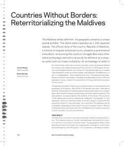 Countries Without Borders: Reterritorializing the Maldives