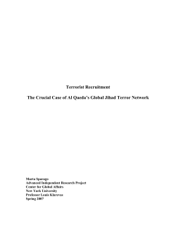 Terrorist Recruitment The Crucial Case of Al Qaeda`s Global Jihad