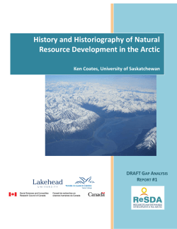 History and Historiography of Natural Resource Development in the