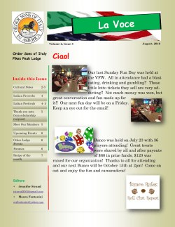 August 2016 - Sons of Italy