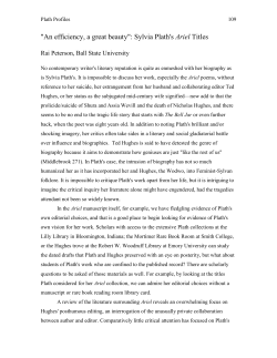 "An efficiency, a great beauty": Sylvia Plath`s Ariel Titles