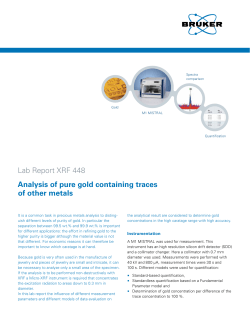 Lab Report XRF 448 Analysis of pure gold containing traces