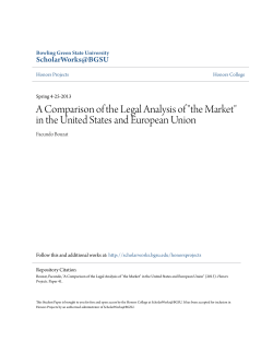 A Comparison of the Legal Analysis of "the Market"