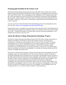 Seismograph News - Holy Name Parish School