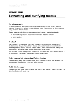 Extracting and purifying metals