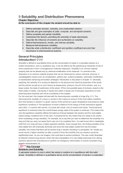 9 Solubility and Distribution Phenomena
