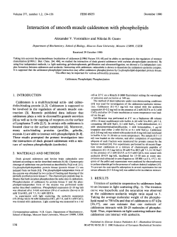 Interaction of smooth muscle caldesmon with phospholipids