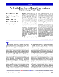 Psychiatric Disorders and Repeat Incarcerations: The Revolving