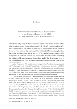 BYZANTINE EMPIRE (CA 600-1200)
