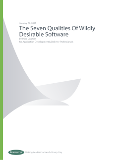 The Seven Qualities Of Wildly Desirable Software