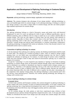 Application and Development of Splicing Technology in Costume