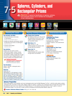 Spheres, Cylinders, and Rectangular Prisms