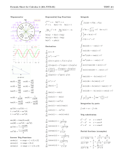 Study sheet for UNIT 1