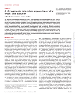 A phylogenomic data-driven exploration of viral