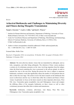 Arboviral Bottlenecks and Challenges to Maintaining Diversity and