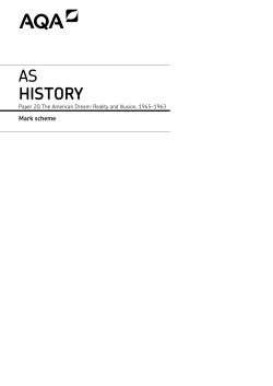 AS History Specimen mark scheme Paper 2Q
