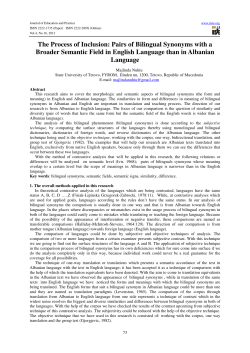 The Process of Inclusion: Pairs of Bilingual Synonyms