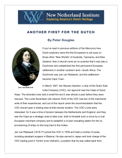 Another First for the Dutch