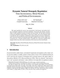 Dynamic Natural Monopoly Regulation: Time