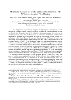 Microbially-mediated and abiotic synthesis of siderite from 10 to 70&deg;C