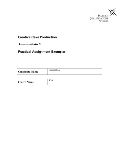 Creative Cake Production Intermediate 2 Practical