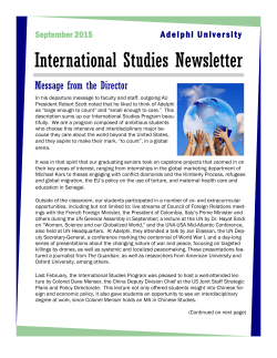 International Studies Newsletter