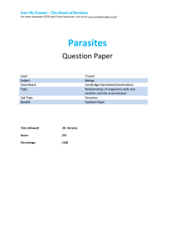 Parasites - SAVE MY EXAMS!