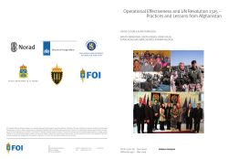 Operational Effectiveness and UN Resolution 1325