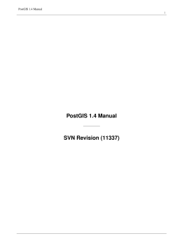 PostGIS 1.4 Manual