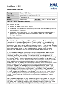 Public Health Annual Report 2015/16 (Board Paper