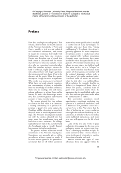 Preface  - Princeton University Press