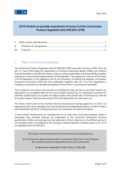 I. Main concern (Introduction)