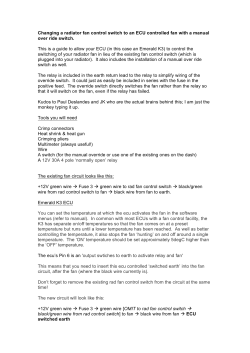 Changing a radiator fan control switch to an