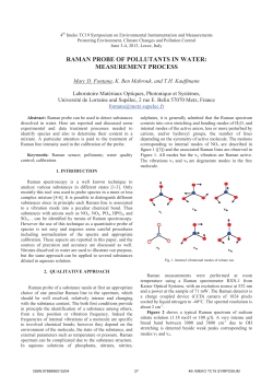 raman probe of pollutants in water: measurement process