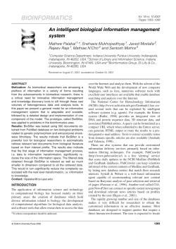 An intelligent biological information management system