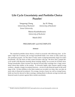 Life Cycle Uncertainty and - Federal Reserve Bank of Atlanta