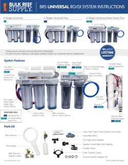 brs universal ro/di system instructions
