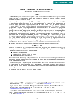 THIRD ENLARGEMENT PROGRAM OF THE RIVER SCHELDT