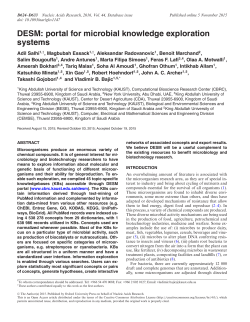 DESM: portal for microbial knowledge exploration systems