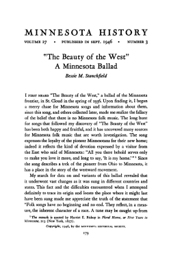 The beauty of the West," a Minnesota ballad [by] Bessie