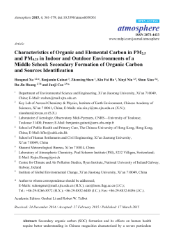 Characteristics of Organic and Elemental Carbon in PM2.5 and PM0