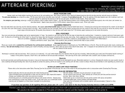 aftercare (piercing) - Painted Lotus Studios