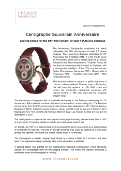 Centigraphe Souverain Anniversaire